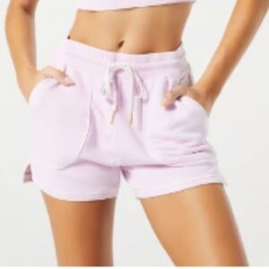Revolve L*Space XL Active Lounge Shorts Cotton Baggy Peony Pastel Pink Comfy